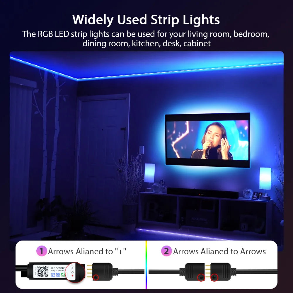 LED Strip Lights RGB 5050 ,5V 1M-30M,16 million colors